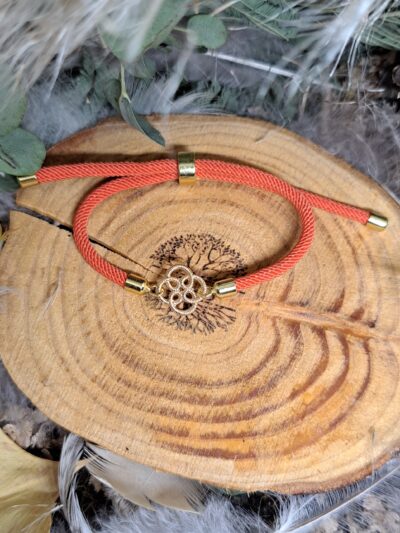 BRACELET CORDON FLEUR GRAPHIQUE