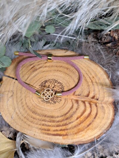 BRACELET CORDON FLEUR GRAPHIQUE