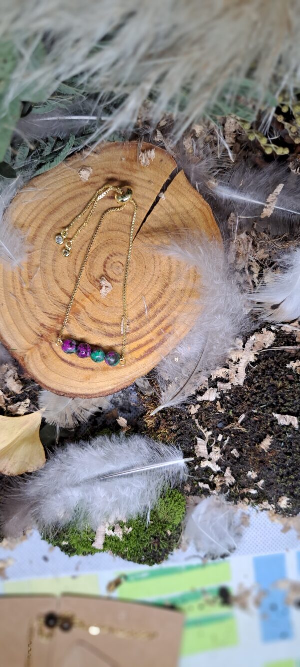 BRACELET CHAINE ET PERLES – Image 2