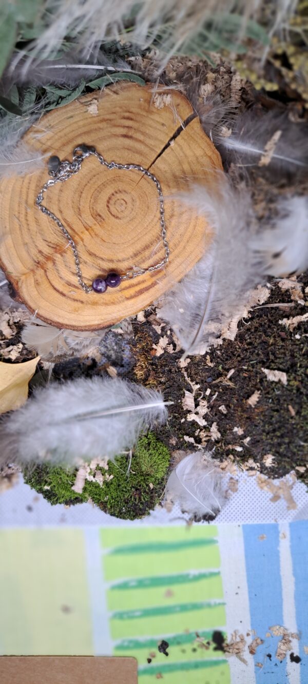 BRACELET CHAINE ET PERLES – Image 2