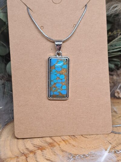 Chaine et Pendentif Turquoise