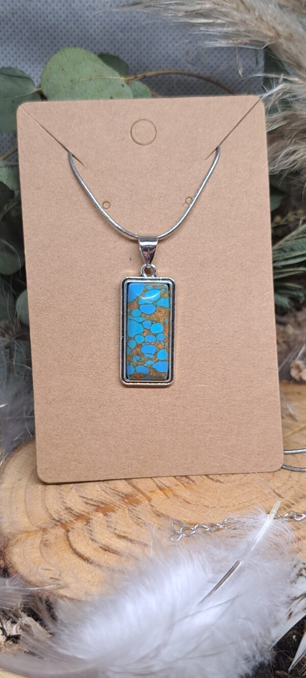 Chaine et Pendentif Turquoise