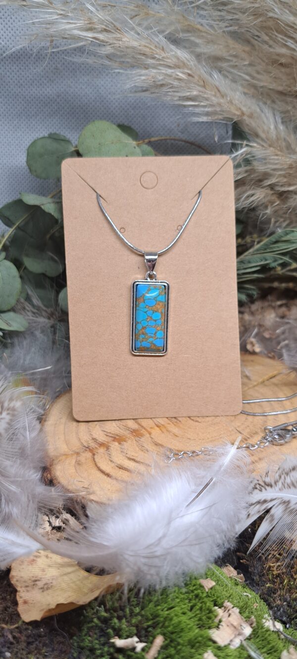 Chaine et Pendentif Turquoise – Image 2