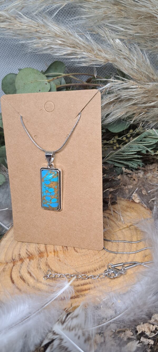 Chaine et Pendentif Turquoise – Image 3