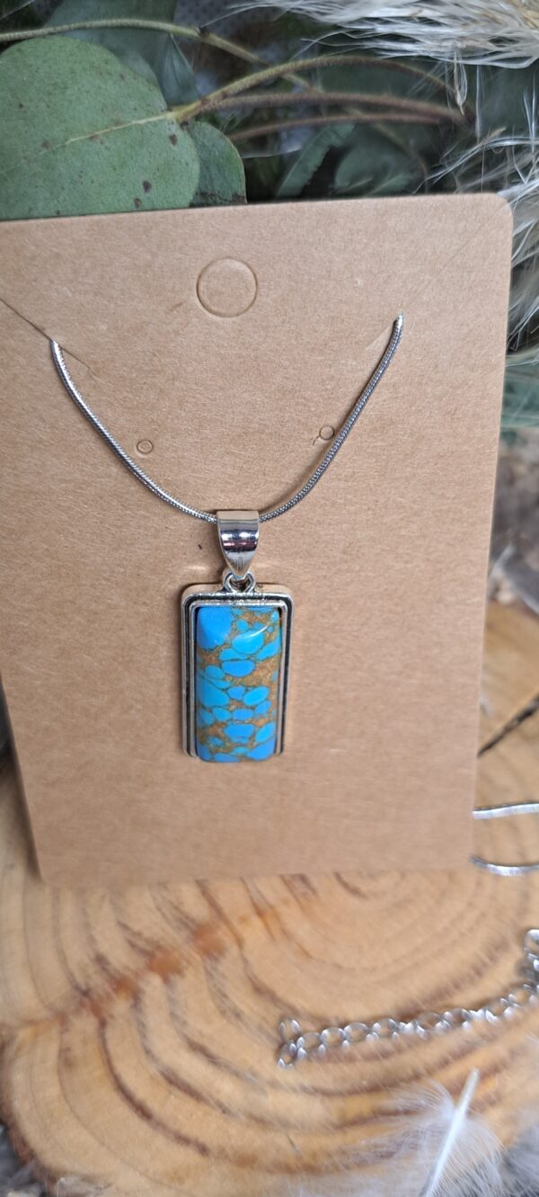 Chaine et Pendentif Turquoise – Image 4