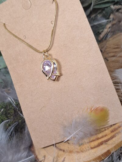 Chaine et Pendentif Tulipe