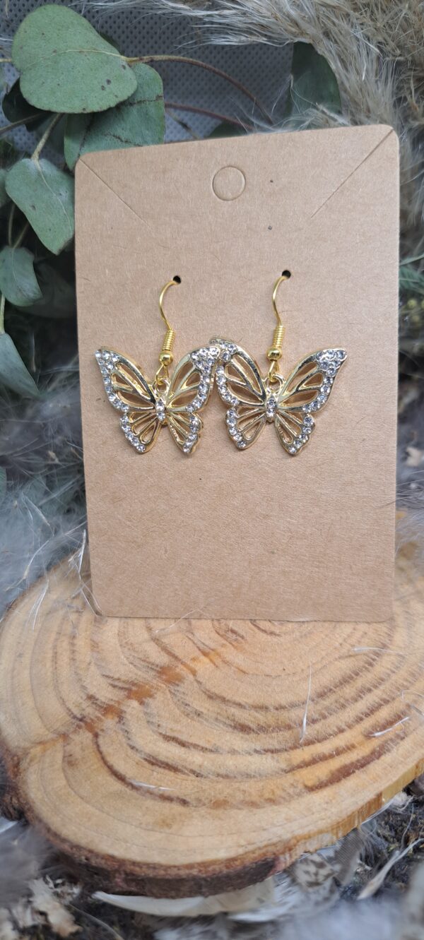 BOUCLE D'OREILLES PAPILLON – Image 2