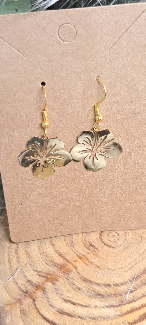 BOUCLE D'OREILLES FLEURS – Image 3