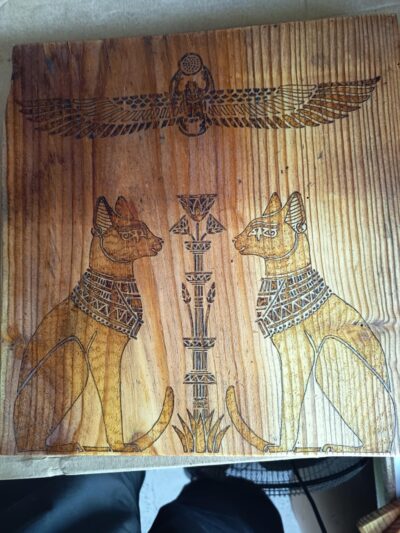 Planche décorative CHATS EGYPTIEN AVEC PAPYRUS