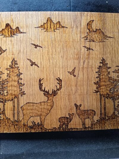 Planche décorative foret cerf