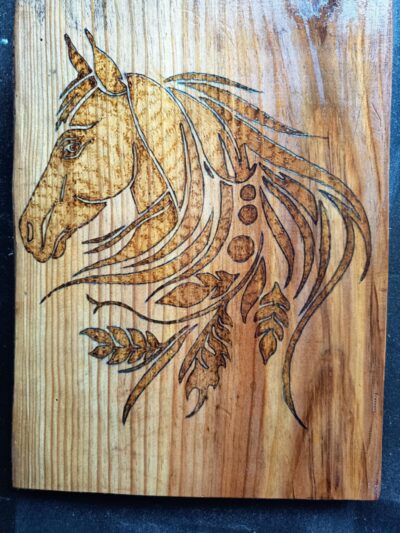 Planche décorative cheval